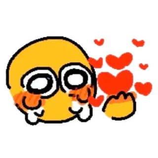 🥰 Liebe, Herzen, Süß, Emoji, Gelb telegram sticker