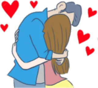 💏 amor, romance, carinho, casal, abraço, corações telegram sticker