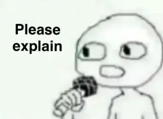 😏 Please explain Meme, Wyjaśnij, Prośba, Postać telegram sticker