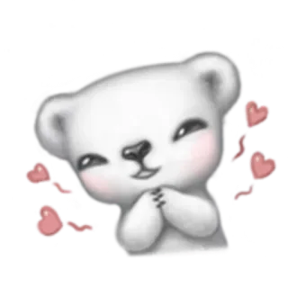 😍 lindo, oso, corazones, animal, kawaii, dibujos animados telegram sticker