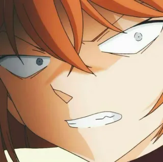 😤 Anime, Manga, Zły, Postać, Wyraz twarzy telegram sticker