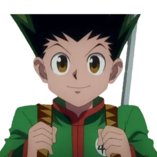 🙂 Gon Freecss Hunter x Hunter anime, character, boy, Gon, Hunter x Hunter, smiling telegram sticker