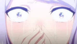 😢 Anime, Płacz, Smutny, Emocje, Dziewczyna, Łzy telegram sticker