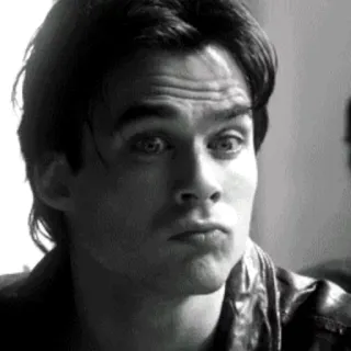 💉 Damon Salvatore The Vampire Diaries 吸血鬼, 伊恩·萨默海尔德, 电视剧, 剧情, 超自然 telegram sticker