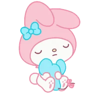 😊 My Melody My Melody, Sanrio, lindo, kawaii, dibujos animados, rosa, conejo telegram sticker