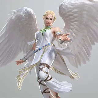 😇 นางฟ้า, ปีก, ขาว, ผู้หญิง, แฟนตาซี, สง่างาม, สวย telegram sticker