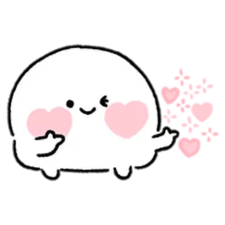 😉 dễ thương, hoạt hình, cử chỉ xúc phạm, ngón tay giữa, trái tim telegram sticker
