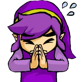 🙏 Link The Legend of Zelda zelda, link, nintendo, videojuego, anime, rezando, rogando telegram sticker