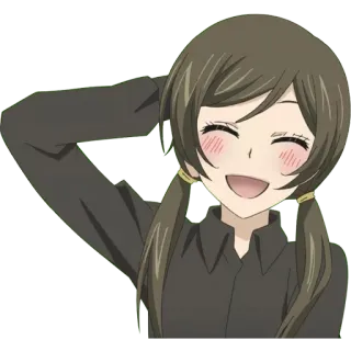 ☺️ anime, ragazza, sorridente, felice, carina telegram sticker