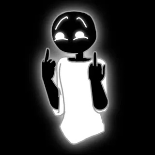 🖕 middle finger, offensive, gesture, insult, stick figure telegram sticker