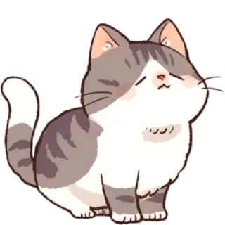😔 gatto, animale, animale domestico, carino, gatto domestico, gattino, animale domestico telegram sticker
