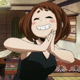 🍫 Ochaco Uraraka My Hero Academia Anime, Ochaco Uraraka, My Hero Academia, Fanart telegram sticker