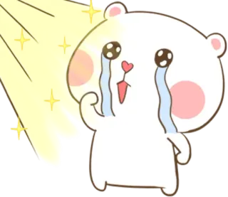 🐽 urso, chorando, kawaii, triste, lágrimas, fofo telegram sticker