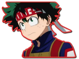😠 Izuku Midoriya My Hero Academia アニメ, 僕のヒーローアカデミア, 緑谷出久, デク telegram sticker