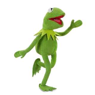 👐 Kermit Żaba Kermit, Muppety, żaba, pacynka, zielony telegram sticker