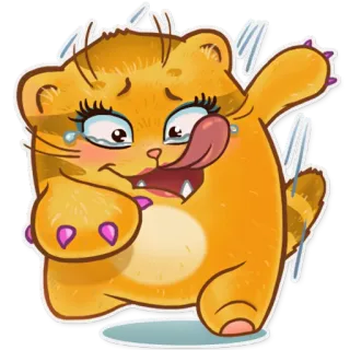 😍 gato, desenho animado, animal, adesivo, fofo, engraçado, expressão telegram sticker