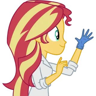 😗 Sunset Shimmer Kartun, Ilmuwan, My Little Pony, Karakter, Sunset Shimmer, Equestria Girls telegram sticker
