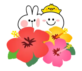 Spoiled Rabbit Summer Photo @moe_sticker_bot telegram stickers