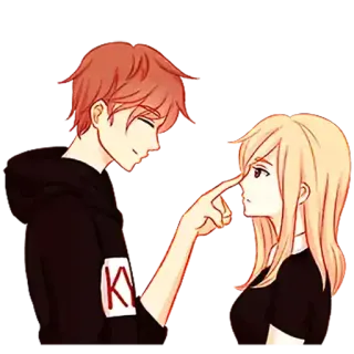 ❤️ Anime, Pareja, Romance, Dibujo animado, Sticker telegram sticker