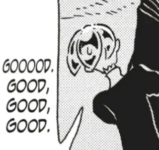 😍 GOOOOD.
GOOD,
GOOD
GOOD. Manga, Text, Schwarzweiß telegram sticker