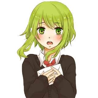 ✉️ Anime, Fille, Kawaii, Mignon, Lettre, Dessin animé telegram sticker