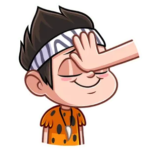 ☺️ cartoon, character, slap, facepalm, sticker, funny telegram sticker