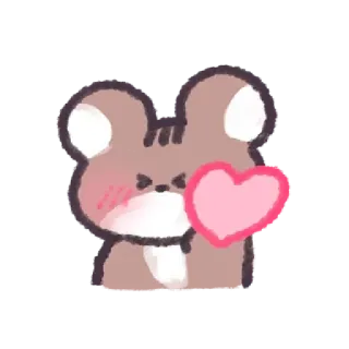 💖 cartoon, animal, bear, heart, cute, sticker, love telegram sticker