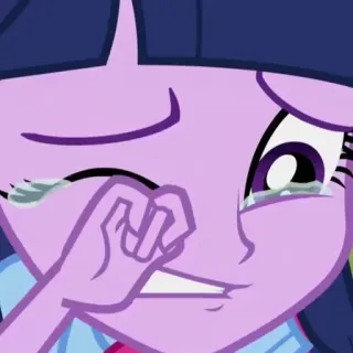 😭 Twilight Sparkle My Little Pony мультфильм, плачет, грустный, пони, Twilight Sparkle, анимированный whatsapp sticker