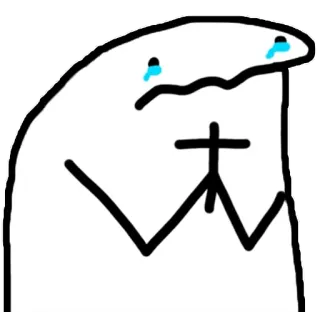🙏 florkofcows, meme, crying, simple, character whatsapp sticker