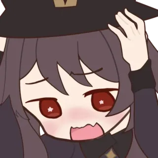 😰 Hu Tao Genshin Impact Аниме, Видеоигра, Персонаж, Ху Тао, Genshin Impact, Кавай, Милый whatsapp sticker