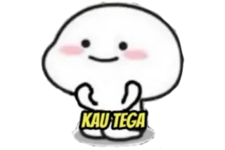 🍓 KAU TEGA carino, cartone animato, espressione, personaggio telegram sticker