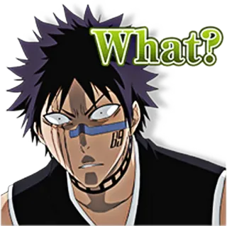 😨 What? Anime, geschockt, Frage, überrascht, Ausdruck telegram sticker