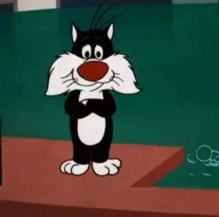 🧃 Sylvester dessin animé, chat, Sylvestre, Looney Tunes telegram sticker