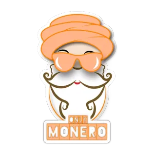 😊 ONLY MONERO คริปโทเคอร์เรนซี, Monero, สกุลเงินดิจิทัล, คริปโต, บล็อกเชน telegram sticker