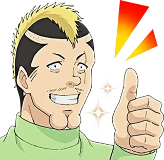 👍 Anime, Mangá, Personagem, Joinha, Feliz telegram sticker