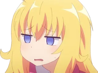 🙁 Gabriel White Tenma Gabriel DropOut anime, manga, cartoon, character, Gabriel DropOut, Gabriel White Tenma whatsapp sticker
