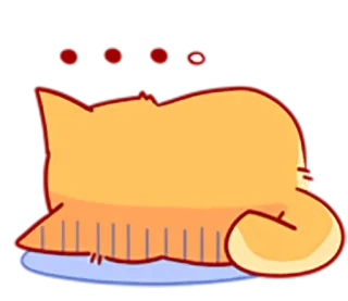 🐶 แมว, สัตว์, น่ารัก, นอน, แมว, ขี้เกียจ telegram sticker