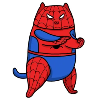 👉 Spider-Man สไปเดอร์แมน, แมว, มาร์เวล, ซูเปอร์ฮีโร่, การ์ตูน, ตลก telegram sticker