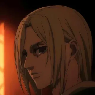 💜 Annie Leonhart Attack on Titan アニメ, 進撃の巨人, アニ, レオンハート, 真剣, 表情 telegram sticker