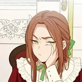 👗 mujer, retrato, dibujo animado, ilustración, aburrido/a, expresión telegram sticker