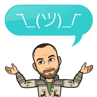 🙃 ¯\_(ツ)_/¯ Shruggie, Emoticon, Gesto, Avatar telegram sticker