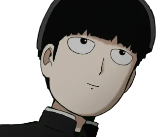 🙂 Shigeo Kageyama Mob Psycho 100 Anime, Mob Psycho 100, Shigeo Kageyama, Charakter, Cartoon whatsapp sticker