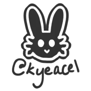📝 @kyeacel rabbit, bunny, sticker, animal, cute, illustration telegram sticker