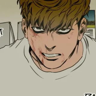 😡 Animé, Manga, Bleu, Blessé, Grave, Dessin animé telegram sticker