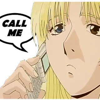 📞 CALL ME anime, girl, phone, call telegram sticker