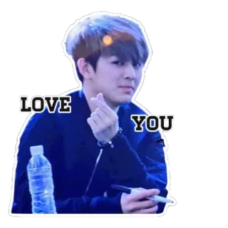❤️ LOVE YOU amore, kpop, gesto, cuore, carino whatsapp sticker