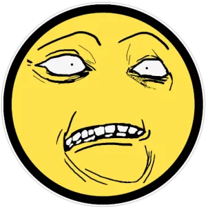 😟 Meme, Emoji, Wyraz, Śmieszne, Internet, Twarz, Trollface telegram sticker