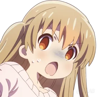 😨 Anime, Kreskówka, Wyraz, Zszokowany, Zaskoczony, Postać whatsapp sticker