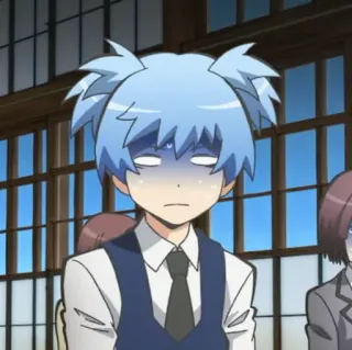 😑 Nagisa Shiota Assassination Classroom anime, sad, Nagisa, Assassination Classroom, expression, character telegram sticker