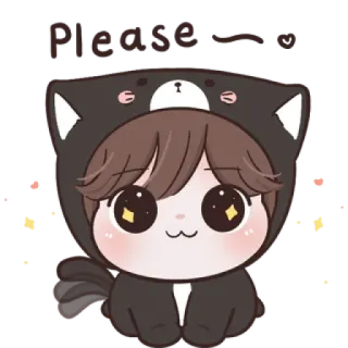☁️ Please lucu, kawaii, kartun, anime, beruang, berkilau whatsapp sticker